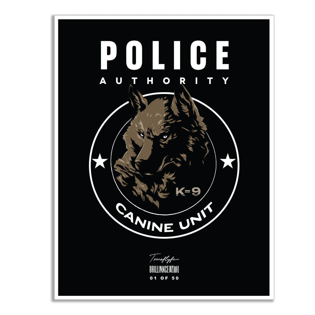 K-9 Unit Police Authority T-Shirt