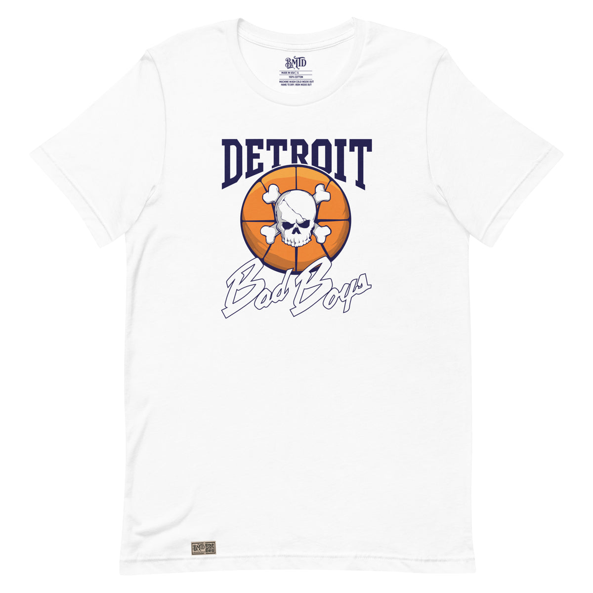 Detroit Pistons Bad Boys Short Sleeve Tee White