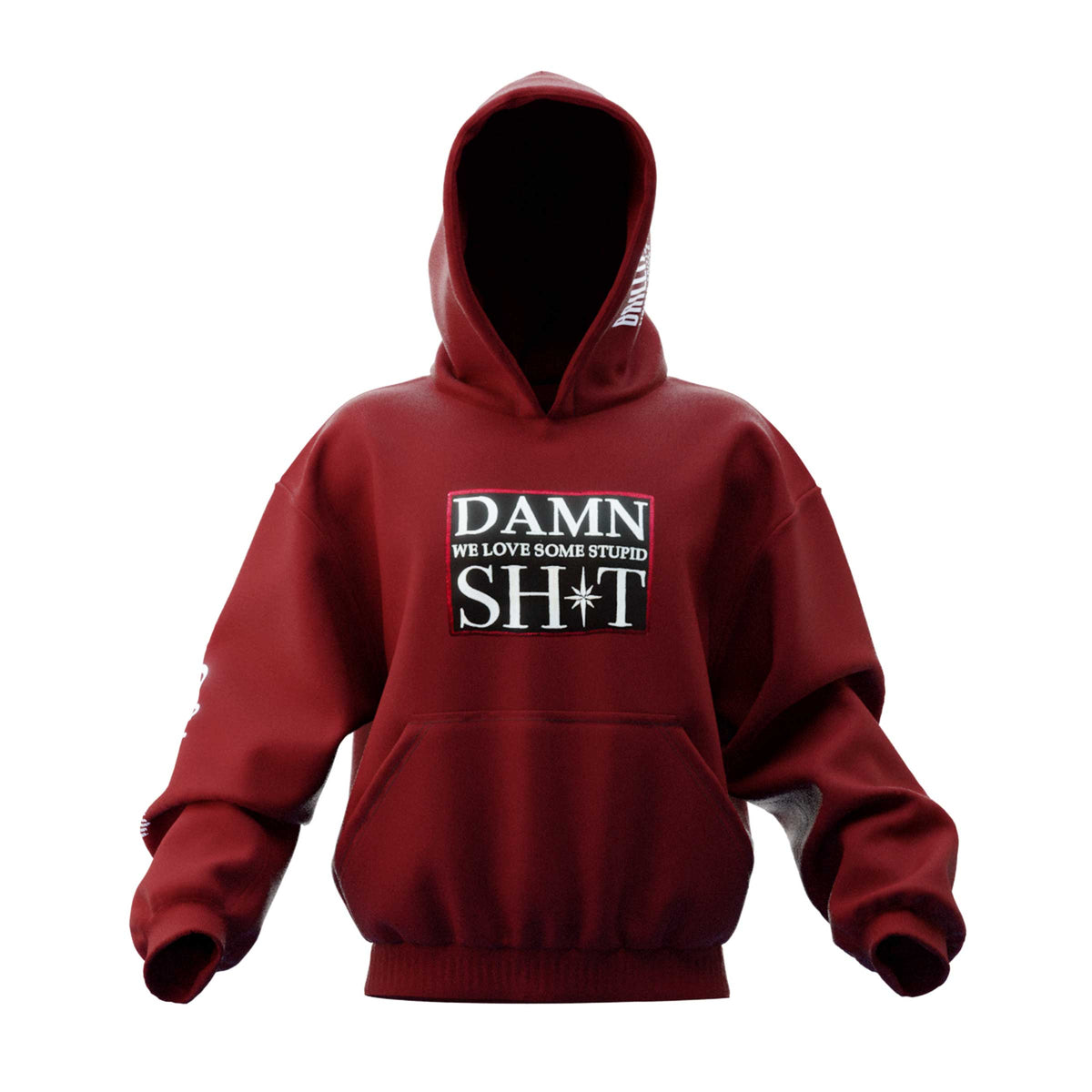 Stupid SHIT Burgundy Hoodie