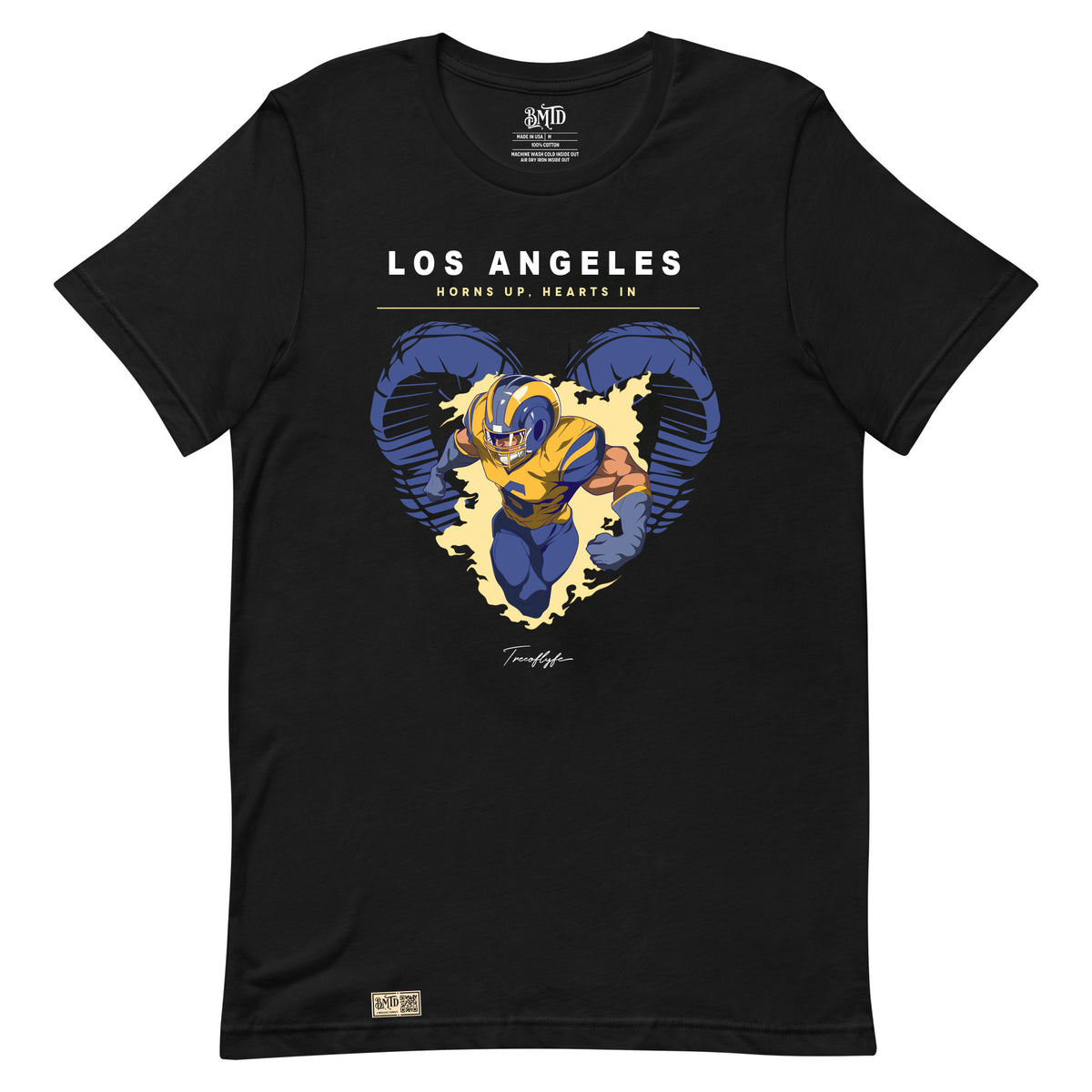 Los Angeles Horns up, Hearts In T-shirt