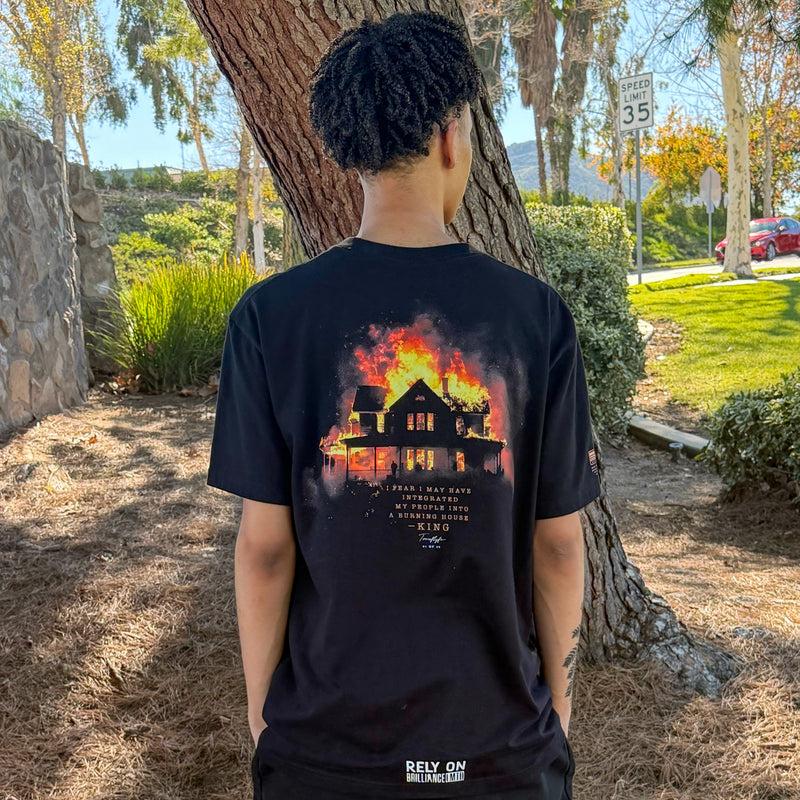 Mason wearing the Still Dreaming tee, back print [mason]