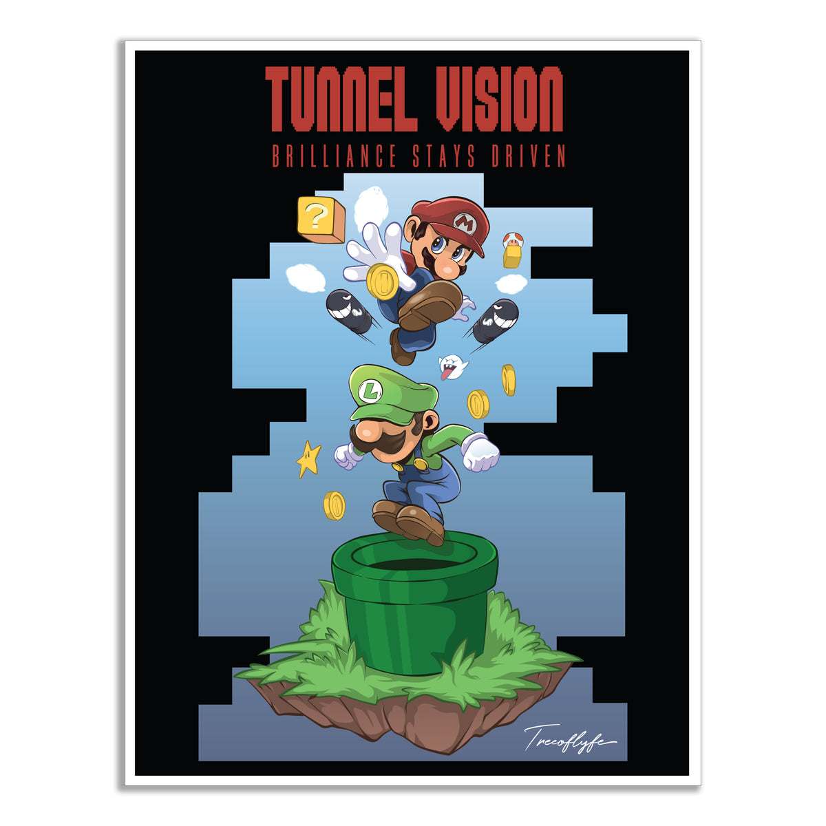 Super Mario Bros Tunnel Vision T-shirt